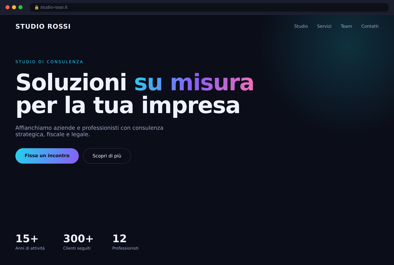Sito web aziendale realizzato da APPLAY